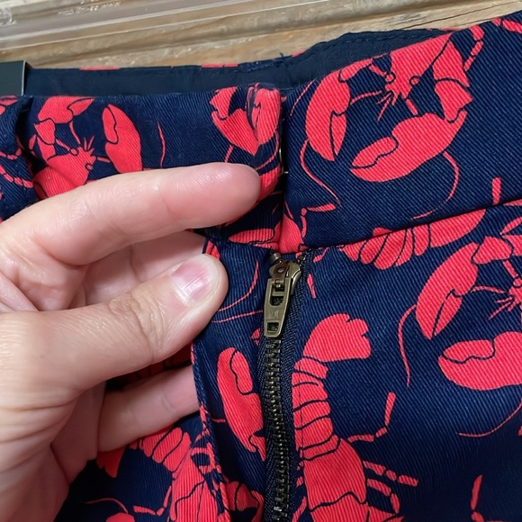 J. Crew size 6 Blue and Red Lobster Print Chino 5” Inseam Shorts with Pockets - Picture 5 of 12
